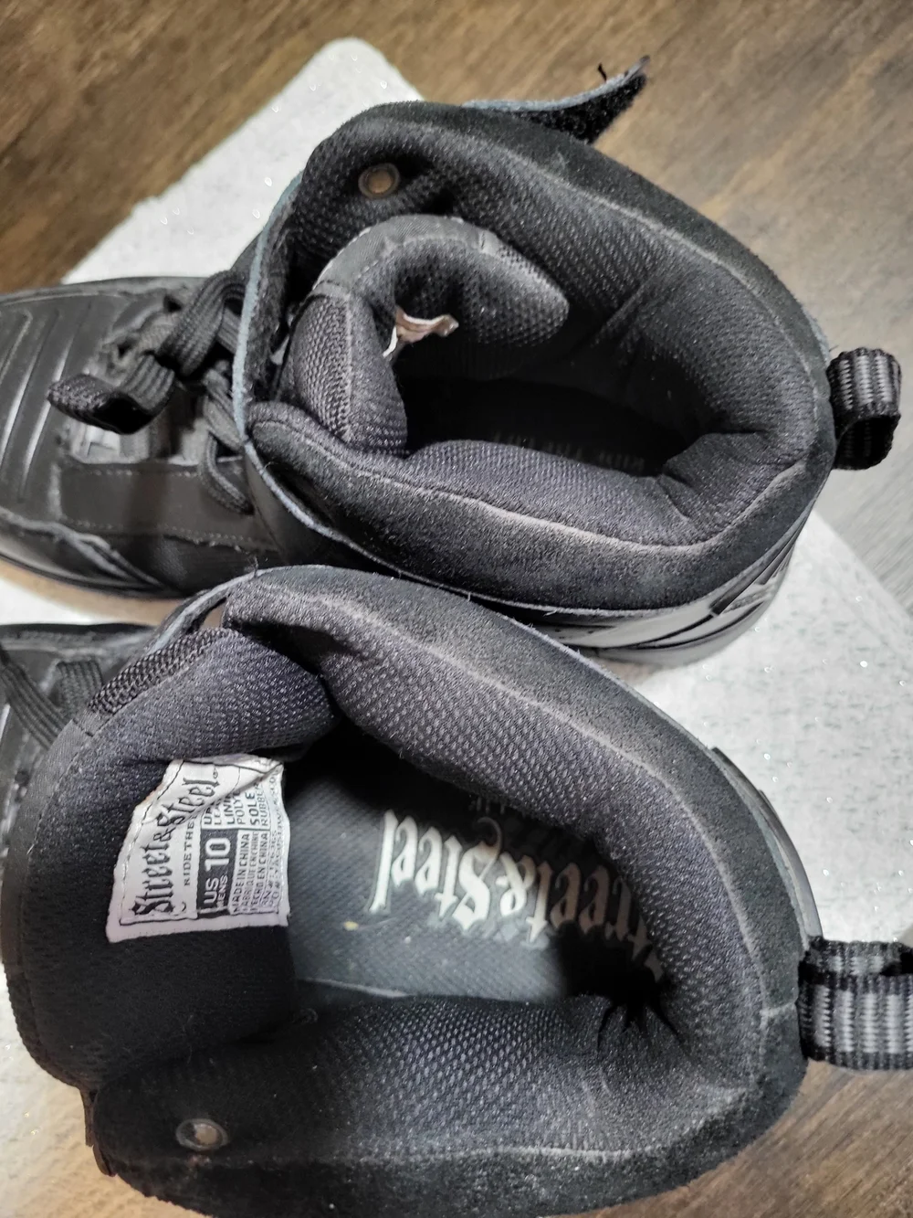 Men's High Top Street & Steel Motorcycle Shoes - Size 10